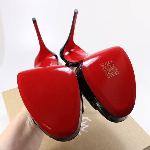 Christian Louboutin 38 Miradona 120mm Black Platform Stiletto